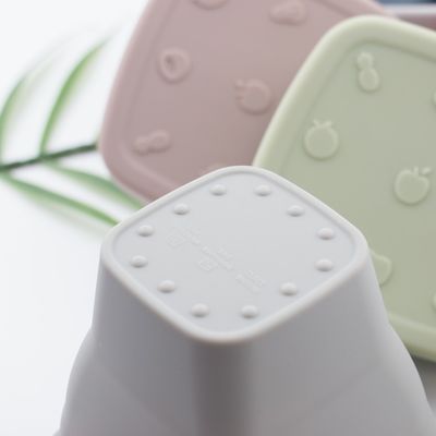 Coupe en silicone imprimée avec paille 12*7*10cm