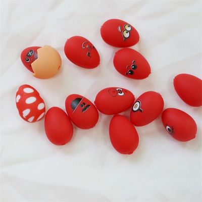 Perles de silicone pour les dents douces sûres durables Perles d' œufs de silicone de Pâques avec un trou pour la fabrication du stylo