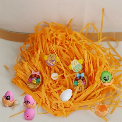 Des perles de silicone pour les dents avec conception d'impression personnalisée Des œufs de Pâques 3D en silicone avec des focaux de coquille