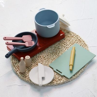 Fabrique Nouveau arrivée Faire semblant de jeu Ensemble de jouets de cuisine Montessori éducation Silica Gel Cuisine Jouet en silicone