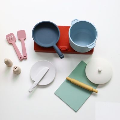 Fabrique Nouveau arrivée Faire semblant de jeu Ensemble de jouets de cuisine Montessori éducation Silica Gel Cuisine Jouet en silicone