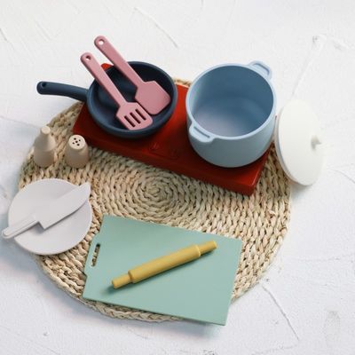 Fabrique Nouveau arrivée Faire semblant de jeu Ensemble de jouets de cuisine Montessori éducation Silica Gel Cuisine Jouet en silicone