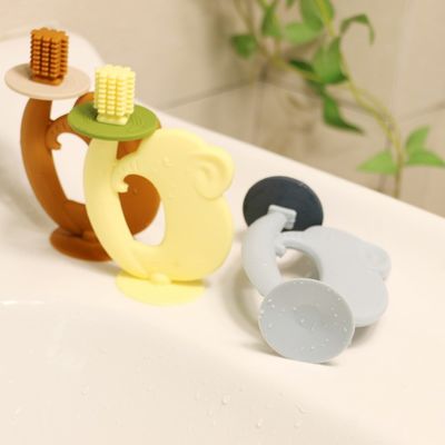 Détecteur de dents sans BPA Teether silicone Teinture douce Facile à tenir Aide à soulager la douleur des dents Meilleurs jouets de dentition pour bébé