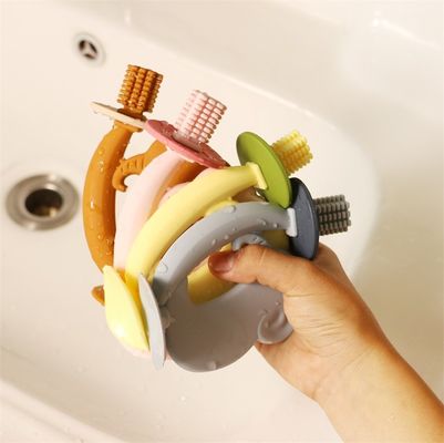 Détecteur de dents sans BPA Teether silicone Teinture douce Facile à tenir Aide à soulager la douleur des dents Meilleurs jouets de dentition pour bébé