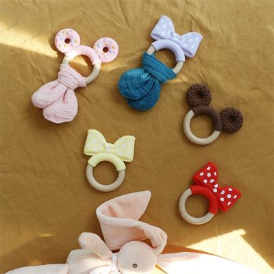 Détecteur de dents de bébé en silicone flexible avec un matériau non toxique et des dessins d'animaux mignons