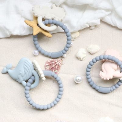 Détecteur de dents de bébé en silicone de qualité alimentaire avec conception non toxique et poignée facile