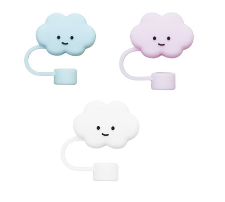 Vente en gros en silicone non toxique en PVC sans BPA sans paille en silicone couvre les nuages parfait pour paille de 6 à 12 mm