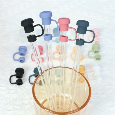 Non-toxique sur mesure de la paille de silicone couvre Toppers chapeau de chapeau pour les tumblers de paille