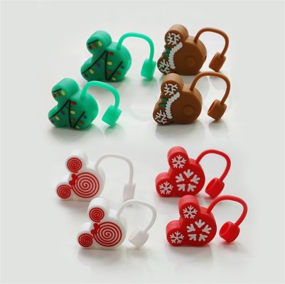 Fabrique en gros et personnalisé Full Silicone Bpa Grade alimentaire gratuit Silicone paille Topper Caps pour les pailles de boisson