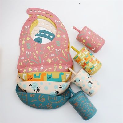 Capacité 200 ml Silicone Sippy Cup avec paille haute durabilité