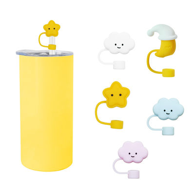 Différentes fleurs de silicone paille de paille chapeau de chapeau Toppers couvertures pour la tasse Tumbler