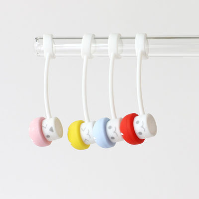Conception personnalisée de la salle des champignons publique 10 mm Topper de paille pour la tasse de tumbler Chapeaux de couverture de paille en silicone complet