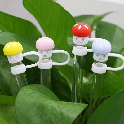 Conception personnalisée de la salle des champignons publique 10 mm Topper de paille pour la tasse de tumbler Chapeaux de couverture de paille en silicone complet