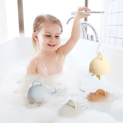 Nouveau dessin animé pour animaux de mer pour enfants jouets de bain en silicone pour tout-petits 100% de qualité alimentaire