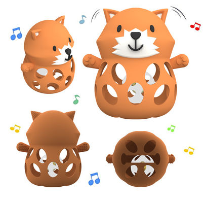 Animal Fox And Bear soulagement de qualité médicale pour les bébés 0-6 mois apaise la douleur des dents Dentiste en silicone pour les bébés avec prise facile