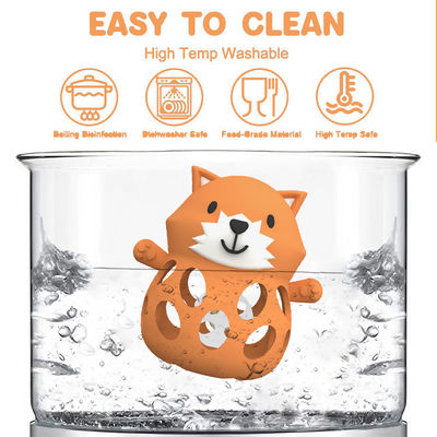 Animal Fox And Bear soulagement de qualité médicale pour les bébés 0-6 mois apaise la douleur des dents Dentiste en silicone pour les bébés avec prise facile