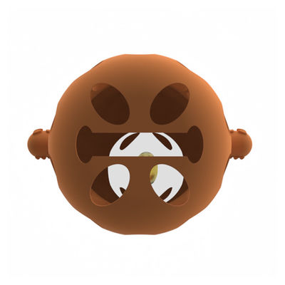 Fabrique de silicone personnalisée 3D renard animal BPA gratuit de qualité alimentaire jouets de silicone pour dentition de bébés dentelle à sonnette