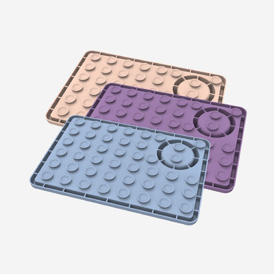Non toxique personnalisé Alimenteur pour chiens en silicone Pet Slow Lick Food Plate d'eau