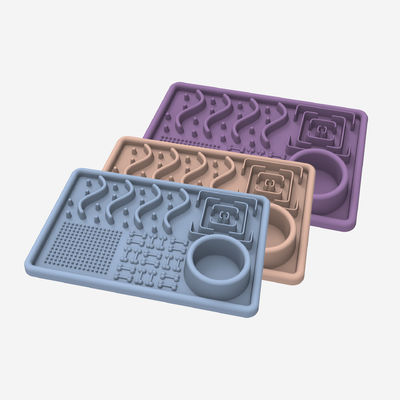 Non toxique personnalisé Alimenteur pour chiens en silicone Pet Slow Lick Food Plate d'eau