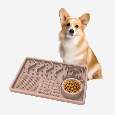 Non toxique personnalisé Alimenteur pour chiens en silicone Pet Slow Lick Food Plate d'eau