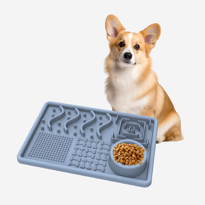 Non toxique personnalisé Alimenteur pour chiens en silicone Pet Slow Lick Food Plate d'eau
