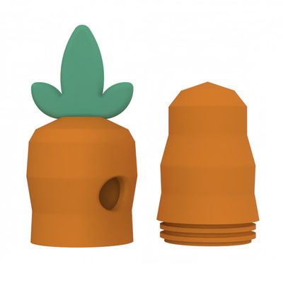 Fabrique de jouets de Dongguan Jouets personnalisés sans BPA sans PVC sans phtalates sans caoutchouc doux silicone chien de compagnie dentition carotte en forme de jouets en silicone
