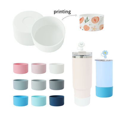 Bouteilles à couvercle en silicone Bouteille d'eau Chaussure pour Owala 7,5 cm 40 oz Manche de protection antidérapant Bas Manche Coupe de couvercle Accessoires