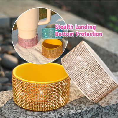 Coupe en gros Glitter silicone chaussure pour 20-40oz Bouteille couvercle Basse manche couvercle protecteur bottle imprimé