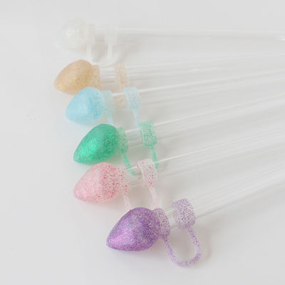 NOUVEAU Arrivée de cœur Diamant glitter dessins Couverture de paille Topper 3D 10mm Toppers de paille Chapeaux pour les gobelets tasses verres