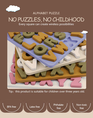 Nouveau design Puzzle en silicone 3D Jigsaw Jouets pour bébés pour nouveau-nés Puzzle Montessori Jeux de société de correspondance cognitive Jouets d'éducation précoce