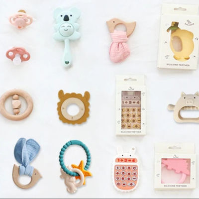 Collier sucette Chaîne de perles en forme de focale pour les stylos à perles en silicone pour les dents Focus Perles jouets pour enfants