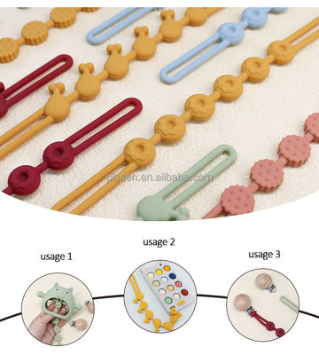 Collier sucette Chaîne de perles en forme de focale pour les stylos à perles en silicone pour les dents Focus Perles jouets pour enfants