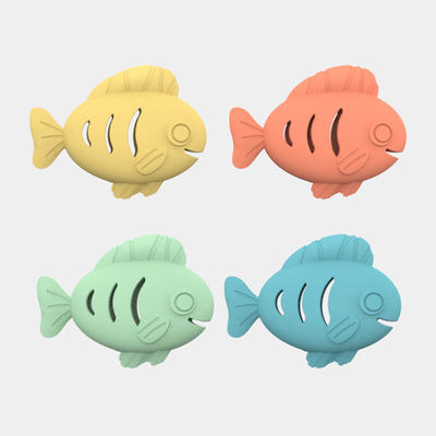 Silicone de qualité alimentaire en gros Jouets en forme de boule de poisson à la menthe Jouets pour animaux de compagnie Jouets interactifs Dents à billes Nettoyage jouets et accessoires pour animaux de compagnie