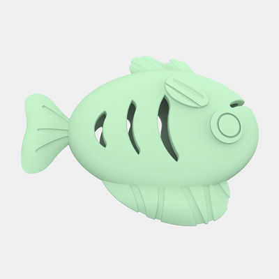 Silicone de qualité alimentaire en gros Jouets en forme de boule de poisson à la menthe Jouets pour animaux de compagnie Jouets interactifs Dents à billes Nettoyage jouets et accessoires pour animaux de compagnie