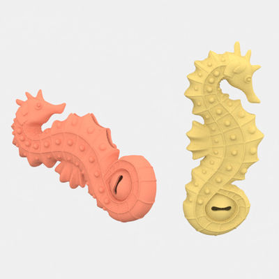 Jouet pour animaux de compagnie de cheval de mer en silicone exempt de BPA Puzzle Slow Feeder & Teething Chew Toy pour chiens et chats