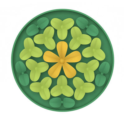 Produits pour animaux de compagnie en silicone personnalisés Fleur mignonne motif silicone Pet Dog Food Feeding Mat Silicone Slow Feeder Licking Pad Tapis de nourriture pour chien
