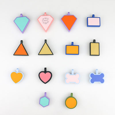 Étiquettes personnalisées pour chiens en 3D en code QR pour chiens Collier pour chat Étiquette pour animaux de compagnie en silicone