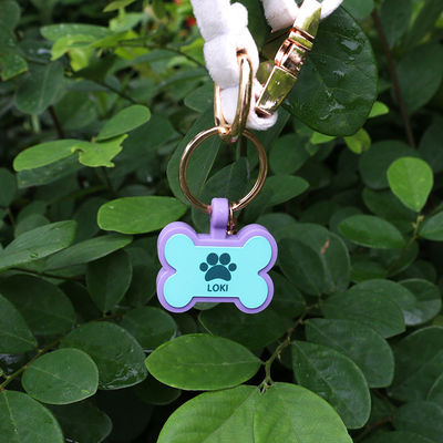 Étiquettes personnalisées pour chiens en 3D en code QR pour chiens Collier pour chat Étiquette pour animaux de compagnie en silicone