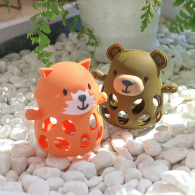 PAISEN Ours gant de dentition Unisexe personnalisé sans BPA Nouveaux-nés Cadeaux mignons en forme d'animal Jouets de dentition en silicone Douces dents de bébé