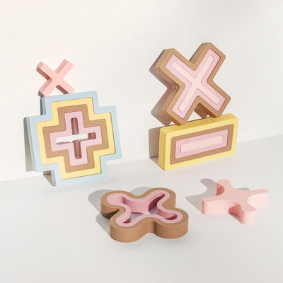 NOUVEAU doux 100% silicone jouets multi-fonctionnels pour bébé addition soustraction multiplication et division symboles ensemble de puzzles en silicone