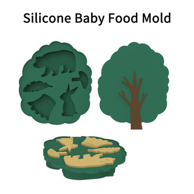 Plateau de congélation en silicone avec couvercle Container parfait pour le stockage des aliments pour bébés Aliments végétaux Pures de fruits et lait maternel