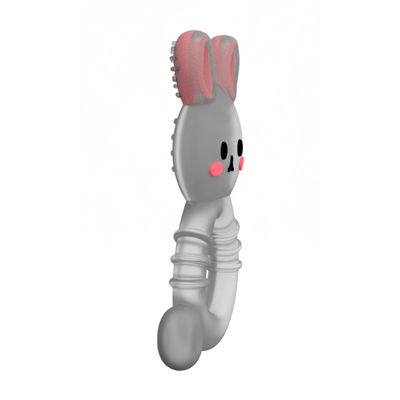 2025 Fabrique Lapin Cute Design Transparent Sensoriel Crème glacée congélable Silicone bébé Dentiste rempli d'eau