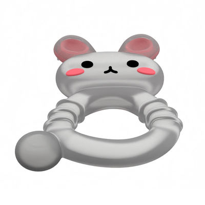 2025 Fabrique Lapin Cute Design Transparent Sensoriel Crème glacée congélable Silicone bébé Dentiste rempli d'eau