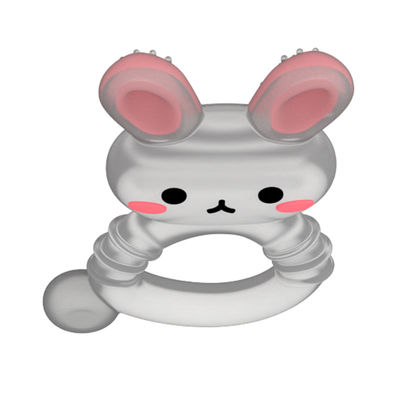 2025 Fabrique Lapin Cute Design Transparent Sensoriel Crème glacée congélable Silicone bébé Dentiste rempli d'eau