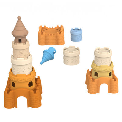 Fabricant de silicone conception personnalisée de moules privés et vente en gros disponible conception de jouets de blocage de tour de château en silicone