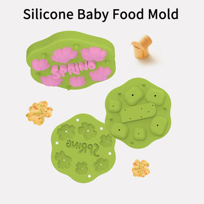 PAISEN Fleur de printemps en silicone Fruits pour bébés Nourrisseur de lait maternel Popsicle Moules pour le soulagement des dents réfrigérateur plateau avec couvercle