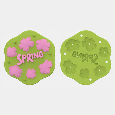 PAISEN Fleur de printemps en silicone Fruits pour bébés Nourrisseur de lait maternel Popsicle Moules pour le soulagement des dents réfrigérateur plateau avec couvercle