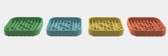 Gros de qualité alimentaire personnalisée bowl de silicone chien Pet Slow Feeder Bowl thème de Noël Pet Food Bowl Pet Lick Mat