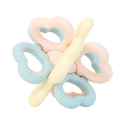 2025 Nouveau anneau en silicone sur mesure doux 3D enfants jouets à sonnettes pour bébés jouets de dentition sans BPA de qualité alimentaire jouets à dents tremblants jouets à dents douces