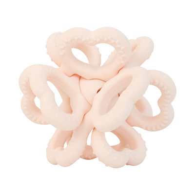 PAISEN BSCI Rattle Baby Teether Ball Toy BPA Free Silicone Soft Ball Facile à tenir Pour les bébés âgés de 6 mois +